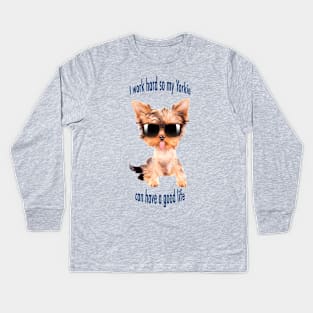 Yorkie Love Kids Long Sleeve T-Shirt